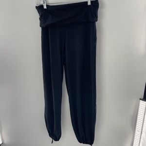 Champion Fold Over Black Loose Leggings